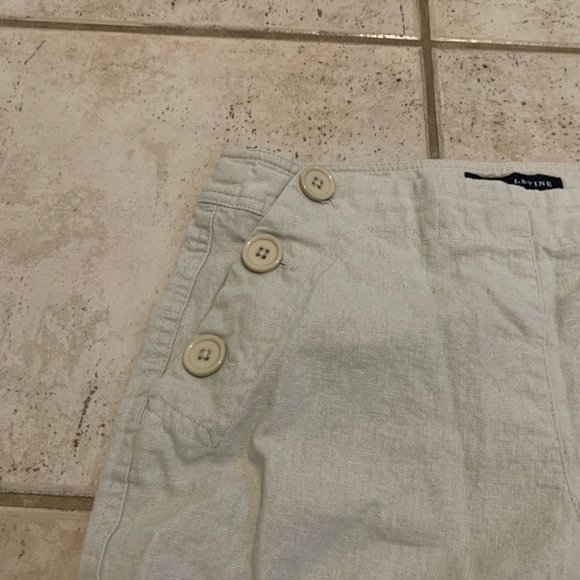 LARRY LEVINE Linen Blend Wide Leg Cropped Culottes Size 8 - Picture 2 of 6